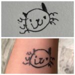 Melanie Lynskey Instagram - I’m so happy to be bringing this adorable tattoo into 2024 with me- my thanks to the incredibly kind and talented @graeme.allan at @sacredtattoonz for doing this for me while I was in Aotearoa. It’s a meticulous recreation of a drawing my 5 year old daughter did, and it reminds me even in the most challenging moments that there is true joy in my life and fills me with deep gratitude. I wish so much joy for all of you this year! And my big wish is that the world remembers about empathy. ❤️
