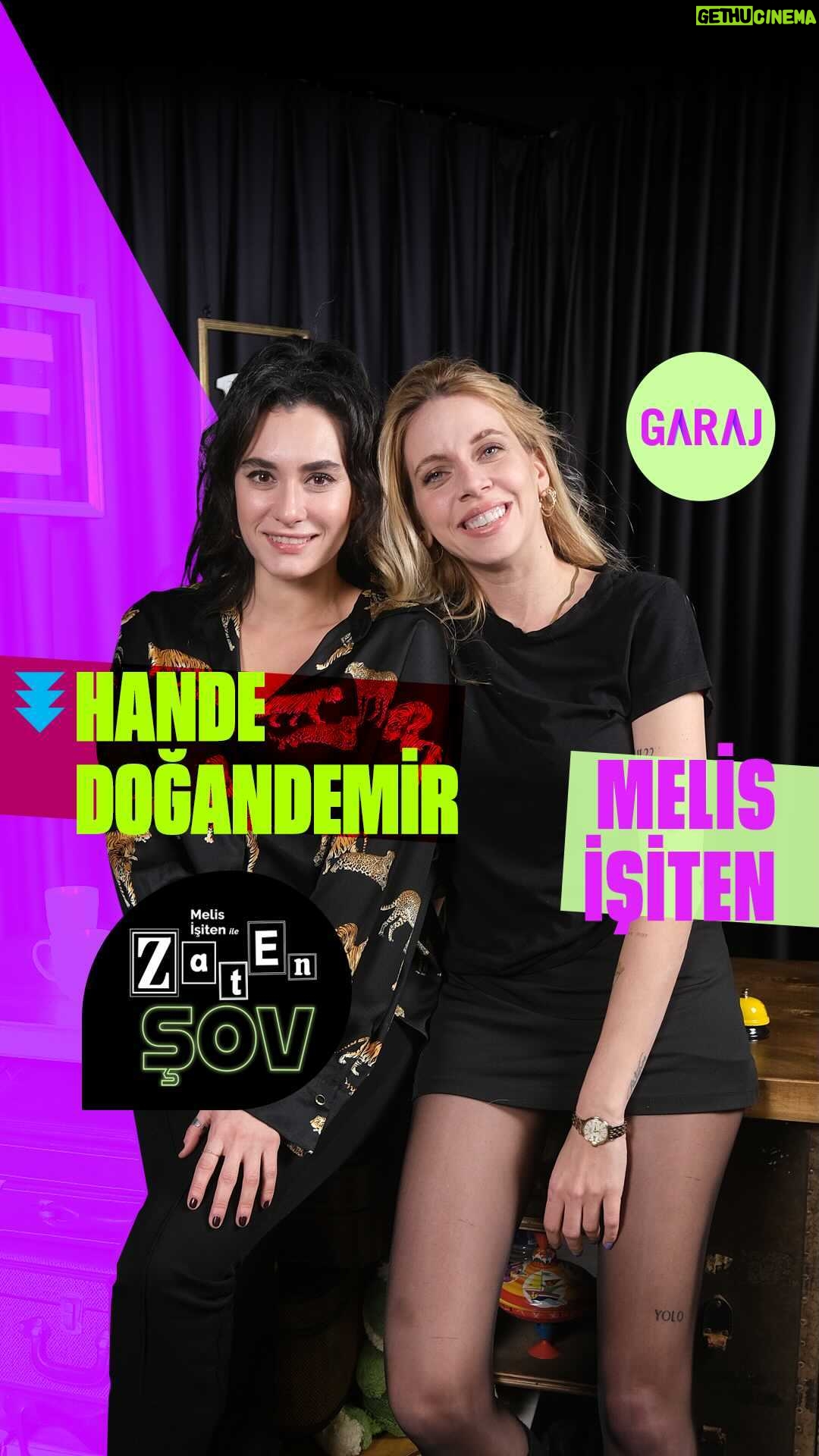 Melis İşiten Instagram - Melis İşiten ile Zaten Şov’da bu hafta, zekâsı, oyunculuğu ve karakteriyle hepimizi büyüleyen, Ankaralılığın getirdiği o seviyeli ama bir o kadar da samimi mizacıyla sohbetine doyum olmayan sevgili Hande Doğandemir konuğumuzdu.🔥🔥🔥 📣Yeni Bölüm Yarın 20.00’de Garaj YouTube Kanalında Yayında!✨ #Melisİşiten #HandeDoğandemir #Garaj