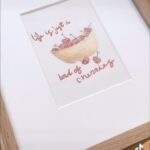 Melise Instagram - life is just a bowl of cherries, so frame your random doodles ✍🏼➰🍒 . . #framedart #diyhomedecor #crafts #cherries #meliseenplace