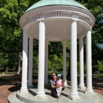 Melissa Claire Egan Instagram - So special to bring this little guy to my Alma mater today😭🤍🩵 So many amazing memories!!! Love this special place. #GoHeels