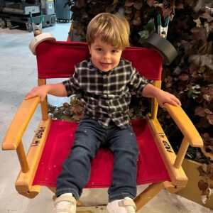 Melissa Claire Egan Instagram - Very surreal to bring my sweet baby boy and first born to work today! (Jake was home sleeping:) Not just cuz it’s so cool and fun to show him where I work. And love to work. But I’m also reminded of the countless shots I had to give myself in my dressing room. IVF needles. Trying not to bleed on my wardrobe. 
Also when I had my first miscarriage, coming to work the next day in this beautiful space I call a second home and rushing to leave by lunch to have a D&C. Not trying to bring up the sad stuff, but I’m just so grateful for my 2 sweet angels and it’s such a reminder to always have hope!!! Here I am with my baby boy. At work. 
Today was a special day❤️