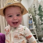 Melissa Claire Egan Instagram - Baby Jake!! How are you 9 months old today?! We love you so much!! And will be calling you Baby Jake til you’re 40. Also I’m sorry most of your stuff (minus this chair) says Caden #SecondChild