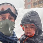 Melissa Claire Egan Instagram - Mammoth! Thanks for the fun and the memories. Best friends, baby’s first snow, beauty, blizzards, (couple meltdowns), onesie parties, dance parties, and ❄️❄️❄️❄️❄️💙