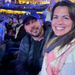 Melissa Claire Egan Instagram - What a legend! So much fun seeing @eltonjohn at Dodger Stadium, on his Farewell Yellow Brick Road final tour. He sounds incredible! At 75 years old. Although he didn’t sing it last night, “The One” was our wedding song🥰 We ❤️ U Elton John!