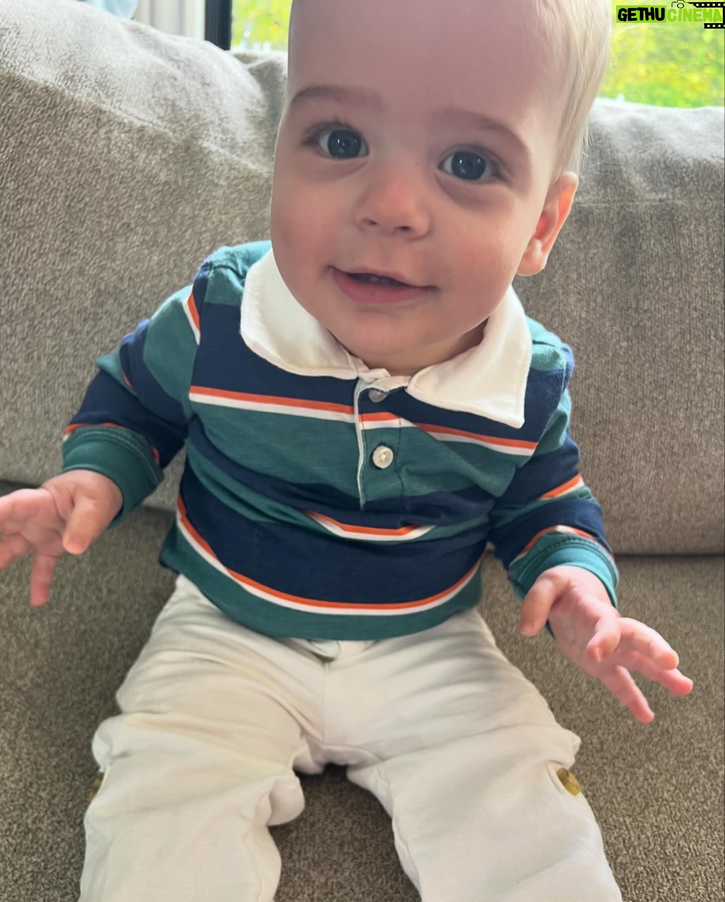 Melissa Claire Egan Instagram - Baby Jake!! How are you 9 months old today?! We love you so much!! And will be calling you Baby Jake til you’re 40. Also I’m sorry most of your stuff (minus this chair) says Caden #SecondChild