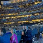 Melissa Claire Egan Instagram - What a legend! So much fun seeing @eltonjohn at Dodger Stadium, on his Farewell Yellow Brick Road final tour. He sounds incredible! At 75 years old. Although he didn’t sing it last night, “The One” was our wedding song🥰 We ❤️ U Elton John!