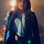Melissa De Sousa Instagram - #ChiefLopez is coming for you tonight! 👮🏽 #BlackLightning ⚡️ #CW #dccomics #AnaLopez 👊🏽💙 📸 @chantalthuy AKA #Wylde #Grace