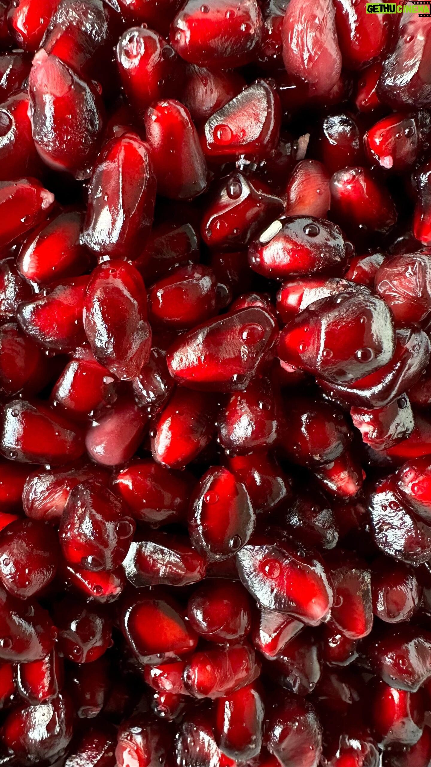 Melissa King - 4.7K Likes - @padmalakshmi makes it look so much easier. #pomegranate
Pro tip: after it’s open, remove the seeds in a bowl of water to prevent the juice from splattering and staining everything around you. Have fun!