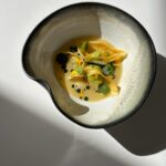 Melissa King Instagram - A vegetable dish inspired by my Hong Kong heritage and the beauty fo spring! 🌱 Spring Pea Wontons • Yuzu Broth • Charred Scallion Oil BTS shoot with @lamer 💚