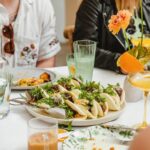 Melissa King Instagram - The magic that happens when friends collaborate. ✨ @out_inthefield 🍽️ @bloomandplume 🍊🧡🌼 @estellecoloredglass 🍷 @simplybeverages 🍊 @chefsilviabarban 👩🏻‍🍳