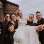 Melissa King Instagram - 1. My wedding date got drunk 🍼, she’s lucky she’s cute 👶🏻 2. My dancing with the stars audition. 3. I ❤️queer weddings. 4. Party tricks 🍾🗡️ 5-6. Fam 🖤