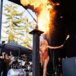 Melissa King Instagram - When I trust my friends to turn up my flambéed Peking duck demo a few notches! 🔥❄️ Full unapologetic queer rebellion at @bottlerocknapa with @thebeachesband 🤘🏽 Ice Queen @frankiefictitious ❄️👑 Fire Queen @starya_ 🔥👑