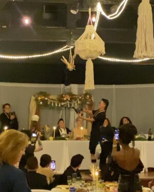 Melissa King Instagram - 1. My wedding date got drunk 🍼, she’s lucky she’s cute 👶🏻
2. My dancing with the stars audition.
3. I ❤️queer weddings.
4. Party tricks 🍾🗡️
5-6. Fam 🖤