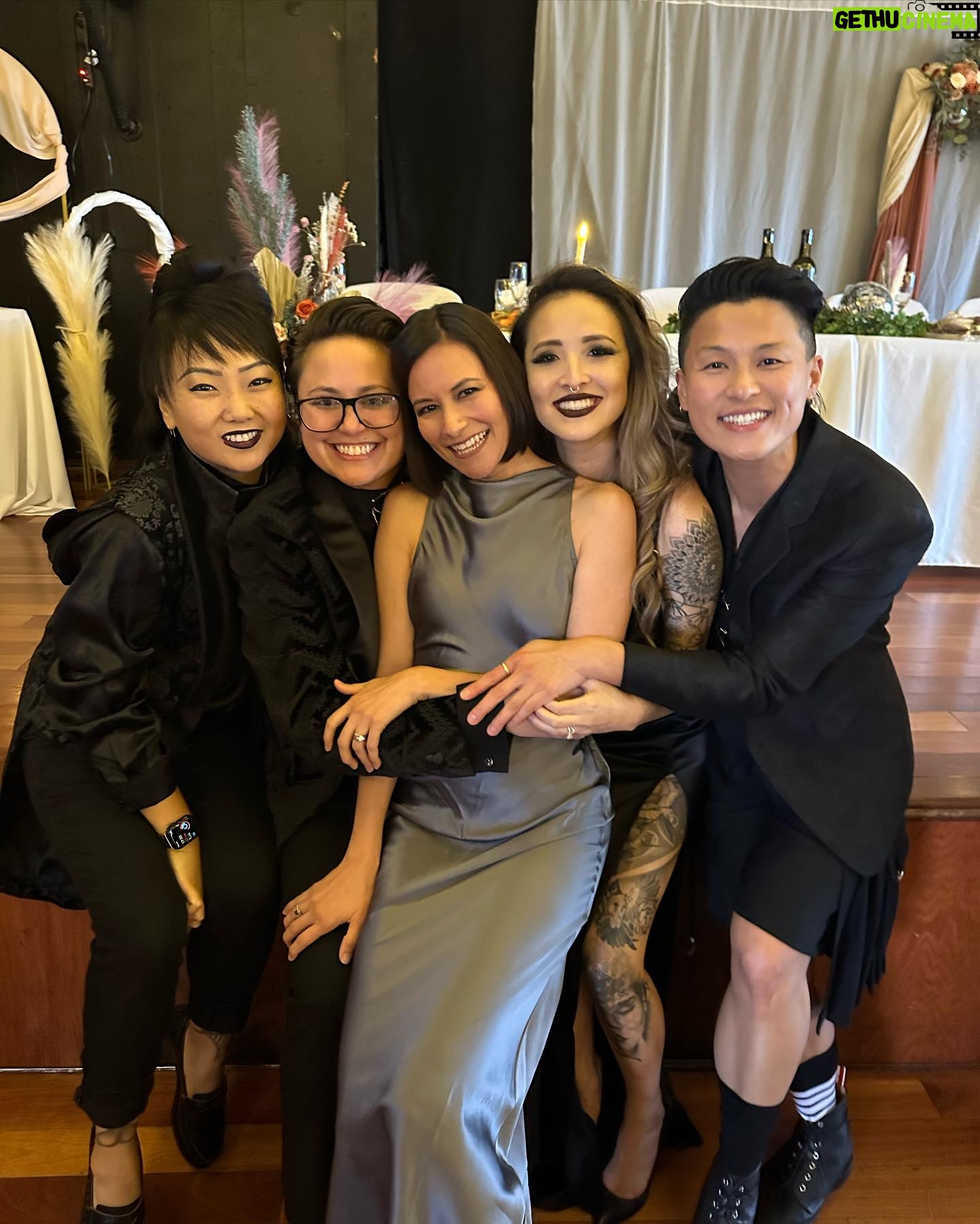 Melissa King - 14.4K Likes - 1. My wedding date got drunk 🍼, she’s lucky she’s cute 👶🏻
2. My dancing with the stars audition.
3. I ❤️queer weddings.
4. Party tricks 🍾🗡️
5-6. Fam 🖤