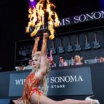 Melissa King Instagram - When I trust my friends to turn up my flambéed Peking duck demo a few notches! 🔥❄️ Full unapologetic queer rebellion at @bottlerocknapa with @thebeachesband 🤘🏽 Ice Queen @frankiefictitious ❄️👑 Fire Queen @starya_ 🔥👑