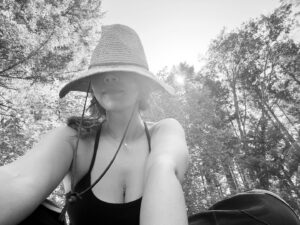 Melissa O'Neil Instagram - I spent the last day of this 34th year rising with the sun, hanging out with an old pine tree, sweating with friends, pushing myself in this awesome sword form, dipping in the river x2, eating in silence, showering outside, playing fun games and being around - learning from - excellent, inspiring human beings. 
In general - life is awesome. 
Rinse, repeat. 
Doing it all again tomorrow. 
Joyfully grateful. Xo
