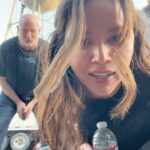 Melissa O'Neil Instagram - happy last day of shooting for @therookieabc !!! My parental units were ‘up in here’ and ‘up in there’ on set for the day! Swipe to see us mugging like total knobs at the end of the day on our way back to basecamp. Also. Peep my *ridiculous* and unconcious lip bite once I caught my dad flexing and apparently, reflexively joined in. I look crazy but I just had to put this up. 🤦🏻‍♀️😅🤣😂 Thank you to everyone at work yesterday for being so nice to my parents! Keeping our fingers crossed for that pickup. And I hope you enjoy our next episode. @therookieabc is back next week!