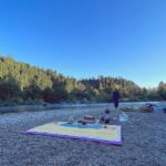 Melissa O'Neil Instagram - Before a day off, a group of us brought our sleeping gear down to the river for the night. It almost didn’t happen. But it did! In the dark, we schlepped a wagon full of water and tea schtuff down a very steep hill. @mugen___________ brought incense to share with everyone and then we all laid there, staring up at the stars, trying to recall what @lindsey12wei had shared the night before, seeing what else there was to witness… ♾️🤙🏼. Eventually we fell asleep, burrowing deeep into our sleeping bags. It got chilly at night. In the morning this beautiful mist lingered over the river - all of our gear was damp. As quietly as I could, a little tea space started to come together as everyone slowly woke up. We had some casual tea until the sun was blazing. There was a curious bluejay bouncing around as everyone stayed bundled up with their layers and their tea. That was an awesome night and morning. I’m so glad it happened. And that Felix and SK got some snaps of it. 🥰 I absolutely treasure @cedarbloomfarm- filled with spaces both adorned and left bare to discover and create magic in. Thank you @daughterofthesun_ for hosting us. 🥹