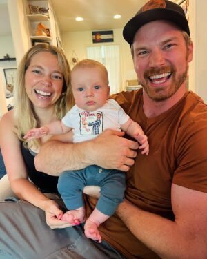 Melissa Peterman Instagram - Today Denali met his Aunt Melissa. I will love him the loudest and forever. He is so beautiful, so loved and won the parent lottery with Derek and Lisa. I remember the first day I met Derek at the table read for Baby Daddy, so sweet, talented and funny. 100 episodes of fun, 12 years of friendship, watching him find the love of his life in Lisa, who is a phenomenal human, getting to officiate their wedding and today meeting their son filled my heart with joy..... I might have cried a tiny bit. Forever Family. I love you @derektheler and @lsummerscales #yesimadethatonesie ❤️