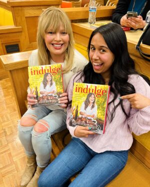 Melissa Peterman Instagram - What a treat to hear Valerie talk about life, food, finding the happy, getting through the ick and why we need to indulge. I can't wait to cook these recipes and read the essays in her new book "Indulge" Val, I love your honesty, your humor, your wisdom and it was a delight to be in a room with so many people who love you too. Thank you Ruby for making it happen. ❤️ YOU! @wolfiesmom @ruby_aviles #indulge #valeriebertinelli #youcanpickleanything @vromansbookstore