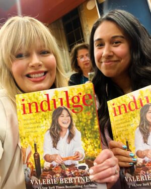 Melissa Peterman Instagram - What a treat to hear Valerie talk about life, food, finding the happy, getting through the ick and why we need to indulge. I can't wait to cook these recipes and read the essays in her new book "Indulge" Val, I love your honesty, your humor, your wisdom and it was a delight to be in a room with so many people who love you too. Thank you Ruby for making it happen. ❤️ YOU! @wolfiesmom @ruby_aviles #indulge #valeriebertinelli #youcanpickleanything @vromansbookstore