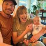 Melissa Peterman Instagram - Today Denali met his Aunt Melissa. I will love him the loudest and forever. He is so beautiful, so loved and won the parent lottery with Derek and Lisa. I remember the first day I met Derek at the table read for Baby Daddy, so sweet, talented and funny. 100 episodes of fun, 12 years of friendship, watching him find the love of his life in Lisa, who is a phenomenal human, getting to officiate their wedding and today meeting their son filled my heart with joy..... I might have cried a tiny bit. Forever Family. I love you @derektheler and @lsummerscales #yesimadethatonesie ❤️