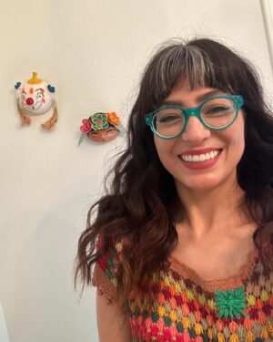 Melissa Villaseñor Instagram - I’m an @etsy girl. The blouse and the coconut masks are from #etsy! 🤣💋