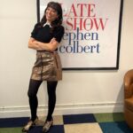 Melissa Villaseñor Instagram – This was a real lovely treat for me. Tune in tonight  @colbertlateshow @stephenathome loved havin my sis there with me ❤️🥹