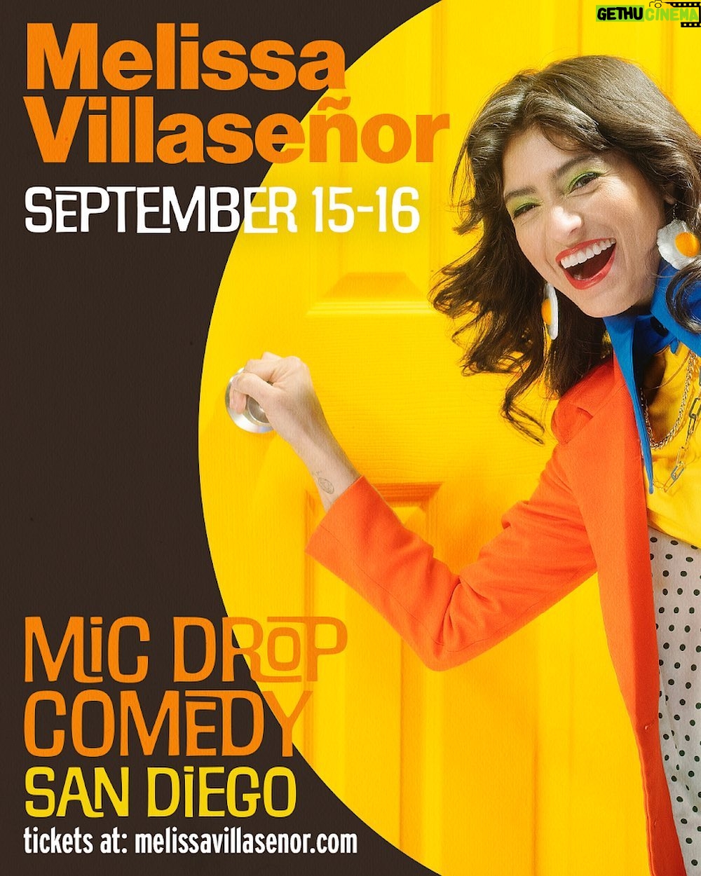 Melissa Villaseñor Instagram - See you this weekend San Diego!! @micdropcomedysandiego Poster by @mclaughlin5121
