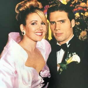 Melody Thomas Scott Instagram - #fridayflashback When Nicholas married Sharon for the very first time. A rare pic in which Nikki isn't glaring about it! 1990s!  @joshuamorrowyr @sharonlcase #dontdoitson #shesagolddigger @manfredthierrymugler #butisnthehandsome#mamasbaby #youngandrestlesscbs #cbsdaytime #studio41 #instagraMELable