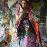 Melora Hardin Instagram – Absolutely LOVED working with these creative artists! Such a joyful and beautiful collaboration! THANK YOU Johan, Randy & Steeve and also Esther & Patrick at Wynil. 

So excited to share this paper dress, hat & stole are made from my new line of wallpaper! Yes, this is a paper dress! 

if you want to see and/or buy my first line of Storyboards by Melora Hardin wallpaper based on my original collage art check it out on my website www.Melora.com