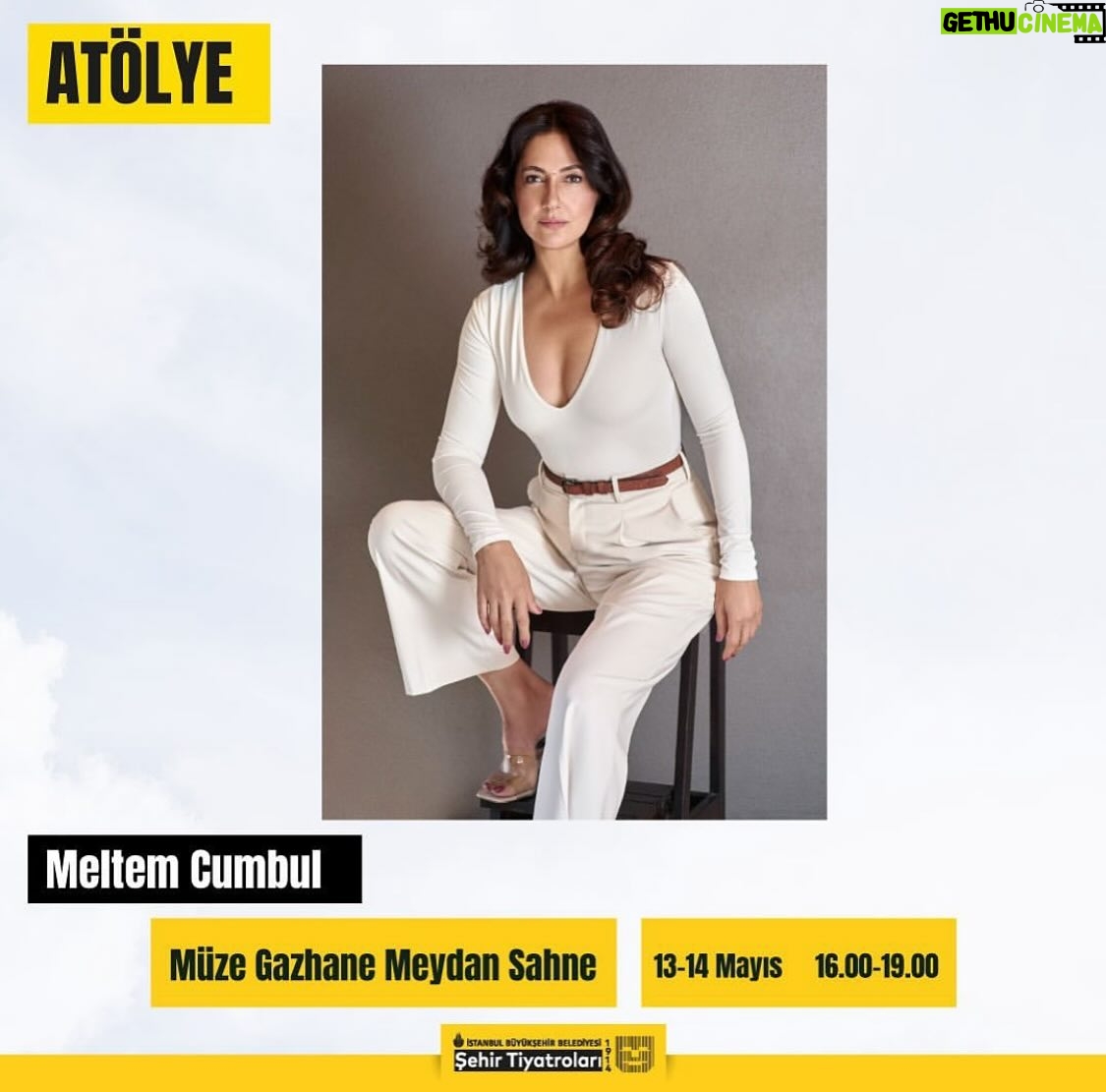 Meltem Cumbul Instagram - İBBŞT Şehir Tiyatroları 38. Genç Günler MELTEM CUMBUL- OYUNCULUK ATÖLYESİ 13-14 Mayıs Saat 16.00-19.00 Müze Gazhane Meydan Sahne ‘’Günümüz Sahnelerinde Fütursuz Oyunculuk: Enstrüman, İşçilik, Oluş Hali; Eric Morris Sistemiyle Oyunculuk’’ *Atölye katılımcı sayısı 14 kişi ile sınırlıdır. Atölyeye aktif katılımcı olmak için gencgunleratolye@ibb.gov.tr adresine katılmak istediğiniz atölyeyi belirterek katılım talebi içeren mail göndermeniz gerekmektedir. Seyirci olmak isteyenler İBBŞT Şehir Tiyattoları web sitesinden davetiyelerini alabilirler. “DÜNYA İÇİN BARIŞ” 38. Genç Günler, savaşların egemen olduğu, birinin bitip yenisinin başladığı bir dönemde barış isteyen gençler için “Dünya İçin Barış” mottosuyla düzenleniyor. Festival süresince sanatın ortak paydasında buluşan gençler, ortak bir duygu ve temenniyle, barış kavramına bir farkındalık geliştirecekler. Festival için bir araya gelen gençler, barış için ortak temennilerini, çabalarını, umutlarını, iyi dileklerini dile getirecekler.