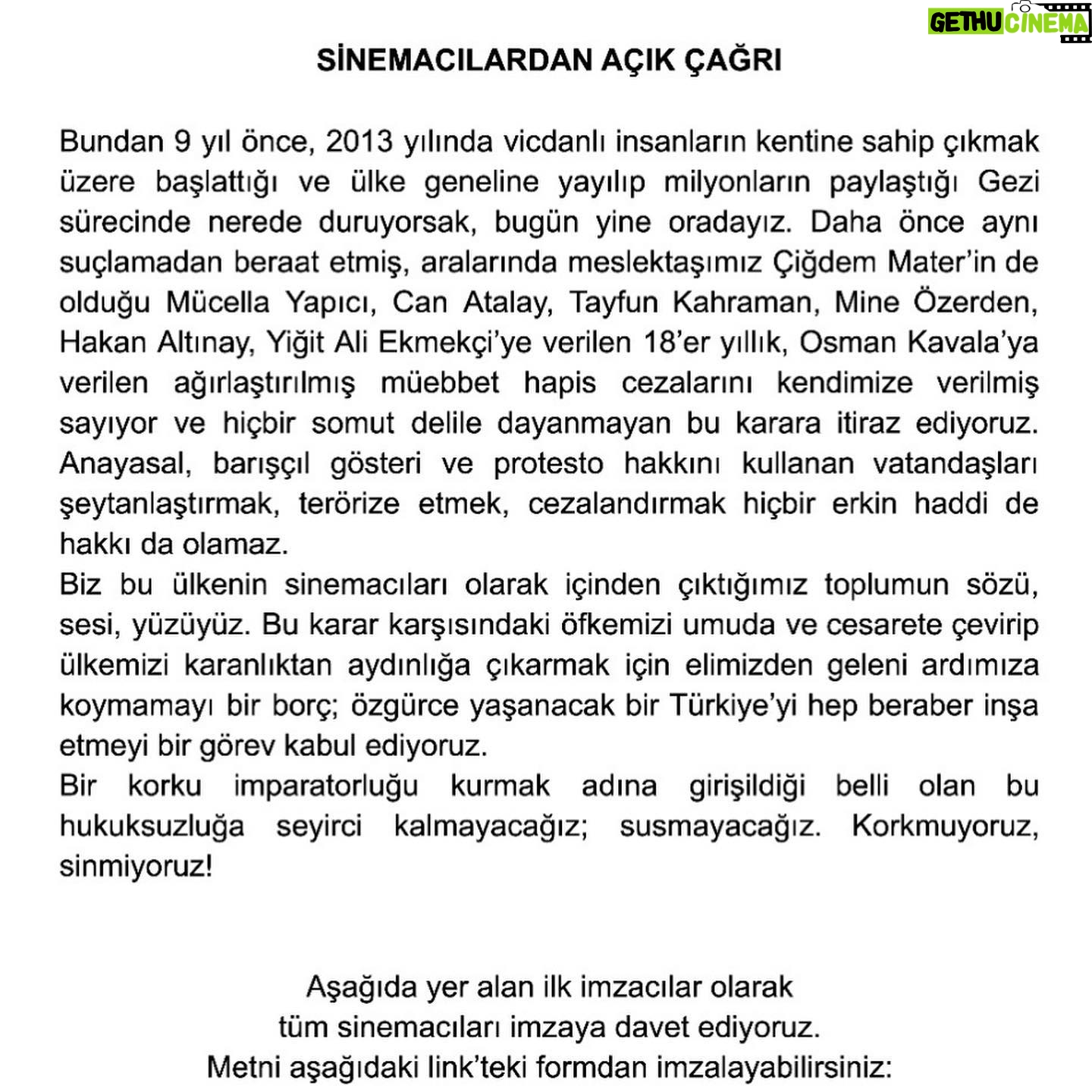 Meltem Cumbul - 5.9K Likes - #sinemacılardançağrı 🎬 Aktif imza linki bio’da.