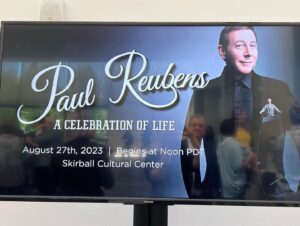 Meredith Salenger Instagram - Today we celebrated the life of the beautiful and talented Paul Rubens. His memorial was overwhelming with emotion and joy and love. Listening to the touching stories about this man who so generously gave his heart to everyone he cared about from old friends to new, from skunks to coyotes to deer to nature… to all of us was beyond moving. What a beautiful soul. Happy Birthday Paul and thank you for the beautiful legacy you left for all of us to cherish. 💖 @peeweeherman