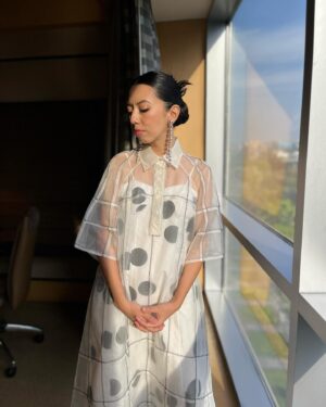 Merenla Imsong Instagram - Dressed in this gorgeous number from @lovebirds.studio while being surrounded by the best people for #PrimeVideoPresents. Kisses to my fairygodmothers @longchenhl @longkumer.x @polome_b 
Dress & earrings - @lovebirds.studio 
Styled by - @longchenhl 
MUA - @themakeupwaley 
Hair - @hairstyler_artist
Emotional support human - @tillotamashome
