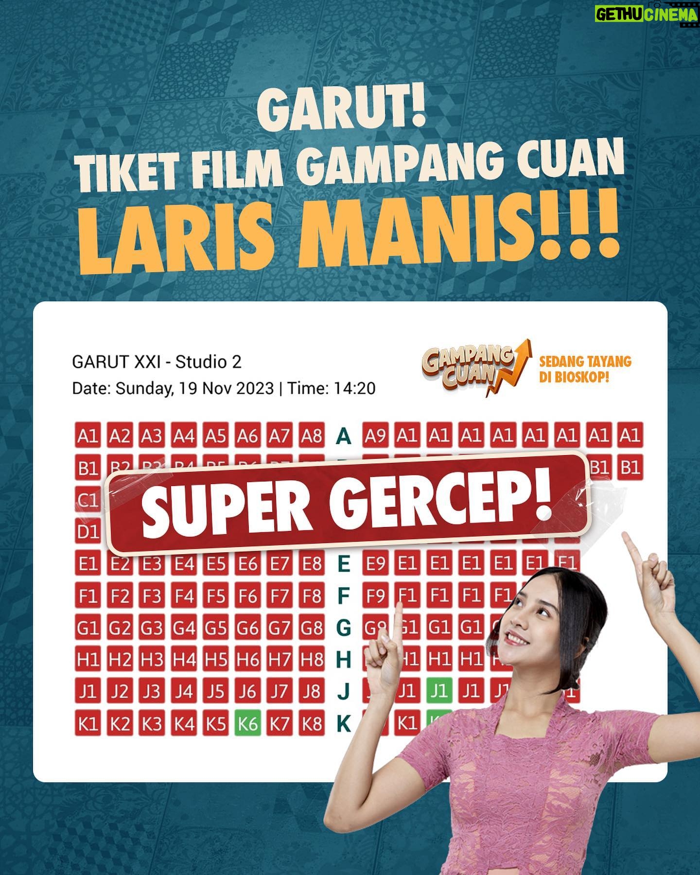 Meriam Bellina Instagram - JAWA BARAT i love u FULL!! Barudaks Pengabdi Sultan masih menuhin bioskop nih. Ketawa udah, nangis udah, pasti juga udah CUAN dong.🤑 Film Gampang Cuan SUDAH TAYANG di Bioskop! #GampangCuanFilm