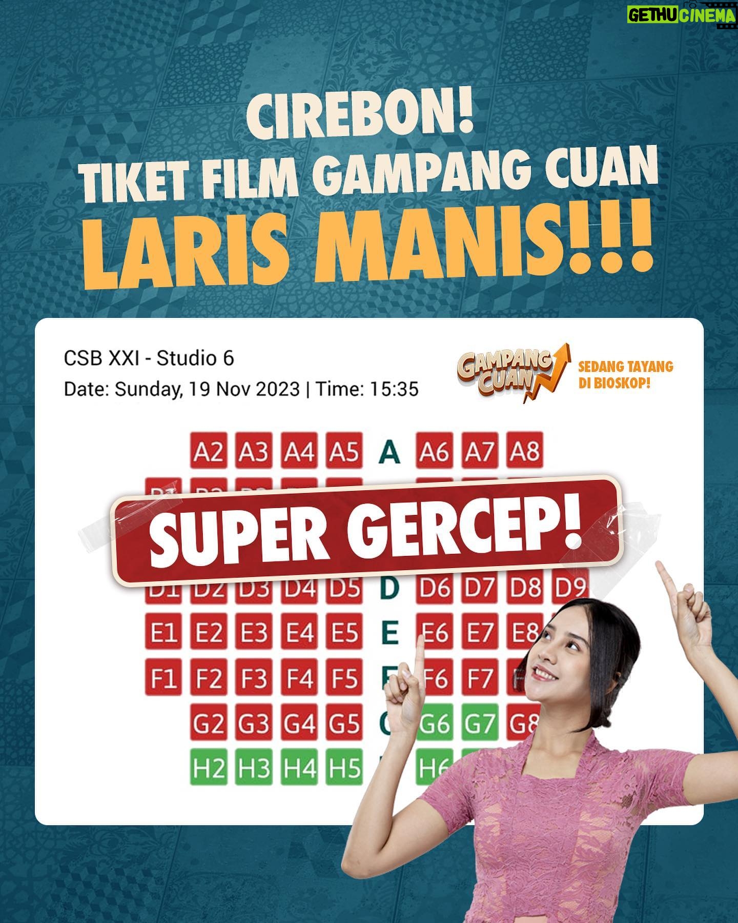 Meriam Bellina Instagram - JAWA BARAT i love u FULL!! Barudaks Pengabdi Sultan masih menuhin bioskop nih. Ketawa udah, nangis udah, pasti juga udah CUAN dong.🤑 Film Gampang Cuan SUDAH TAYANG di Bioskop! #GampangCuanFilm