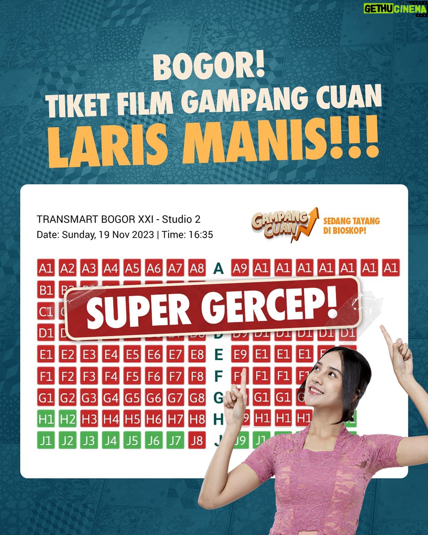 Meriam Bellina Instagram - JAWA BARAT i love u FULL!! Barudaks Pengabdi Sultan masih menuhin bioskop nih. Ketawa udah, nangis udah, pasti juga udah CUAN dong.🤑 Film Gampang Cuan SUDAH TAYANG di Bioskop! #GampangCuanFilm