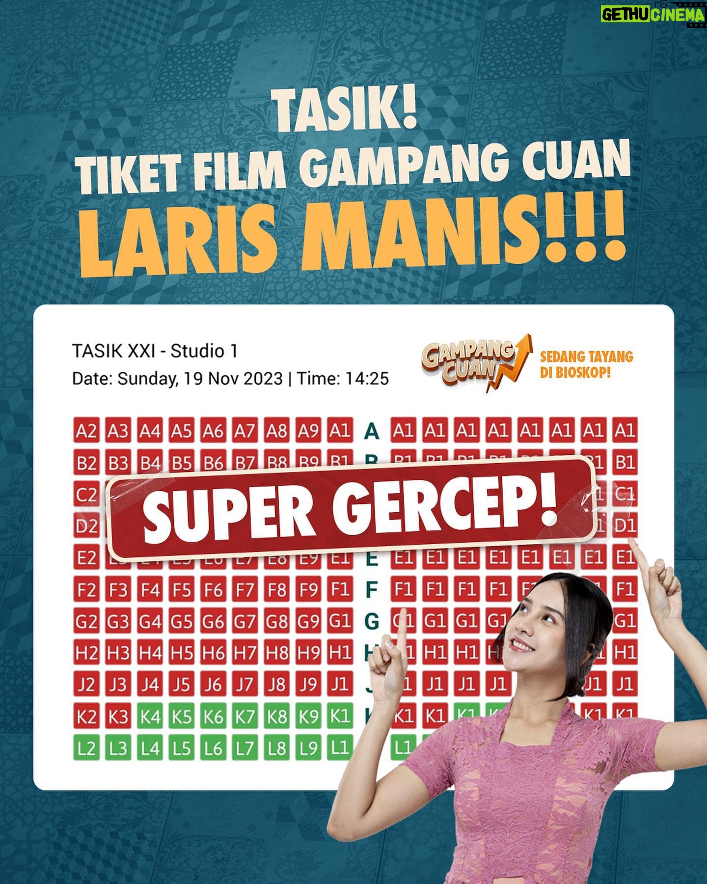 Meriam Bellina Instagram - JAWA BARAT i love u FULL!! Barudaks Pengabdi Sultan masih menuhin bioskop nih. Ketawa udah, nangis udah, pasti juga udah CUAN dong.🤑 Film Gampang Cuan SUDAH TAYANG di Bioskop! #GampangCuanFilm