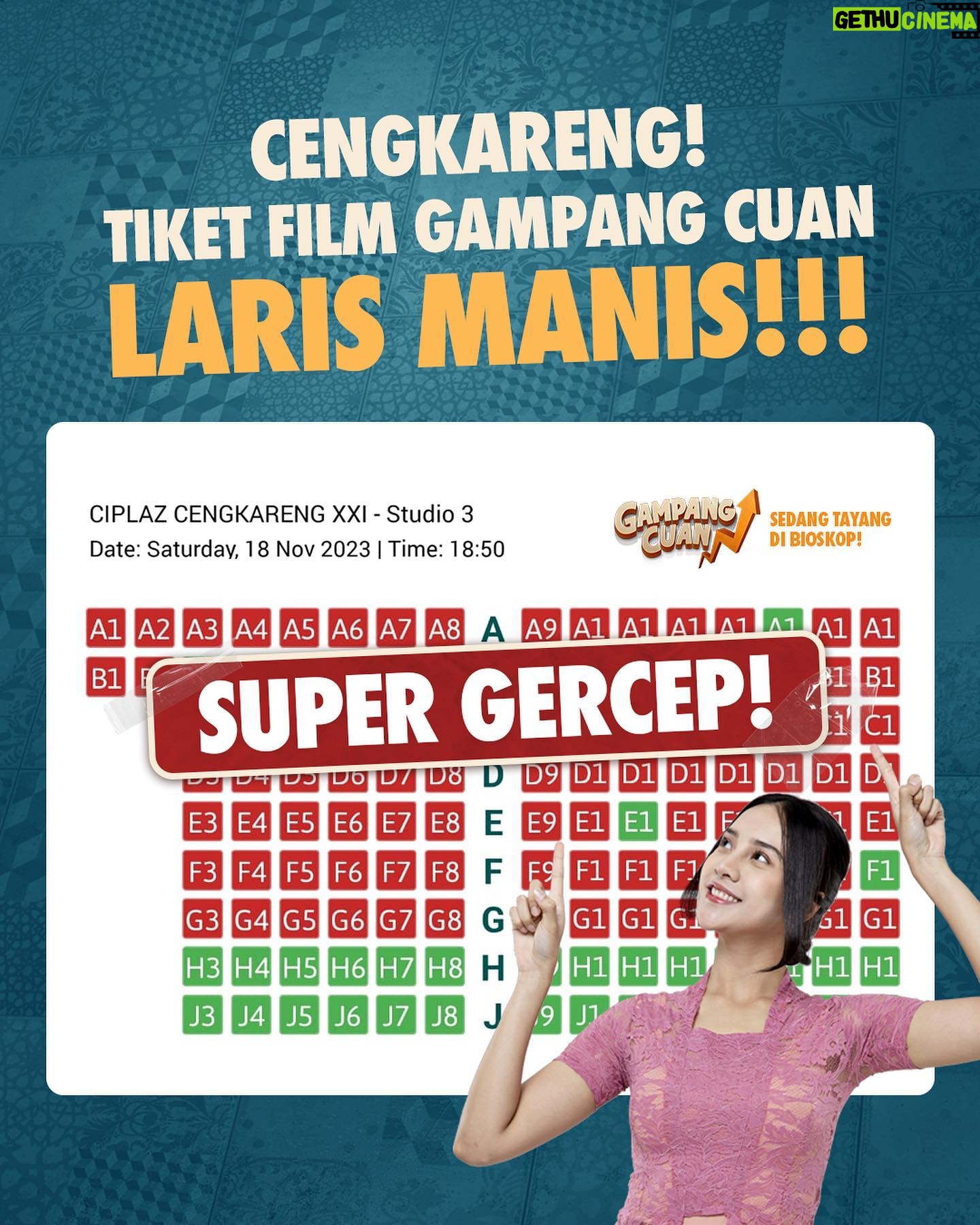 Meriam Bellina Instagram - JAWA BARAT i love u FULL!! Barudaks Pengabdi Sultan masih menuhin bioskop nih. Ketawa udah, nangis udah, pasti juga udah CUAN dong.🤑 Film Gampang Cuan SUDAH TAYANG di Bioskop! #GampangCuanFilm