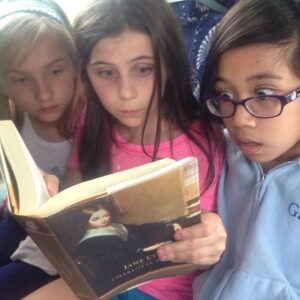Mia Sinclair Jenness Instagram - Just enjoying some light reading. #MatildaTour #tourtildas #matildasisters