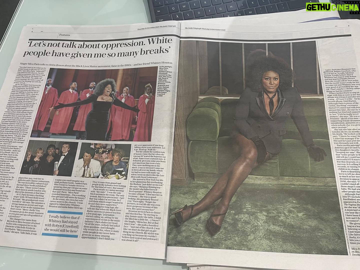 Mica Paris - 1.4K Likes - Spotted in @telegraph today! Anyone pick up a copy? 💋
Mica Paris A Gospel Christmas is available from 23 December on Sky Arts, Freeview Channel 36 and NOW.
Watch out for it on Christmas Day on Sky Arts 🎄🫶🏾