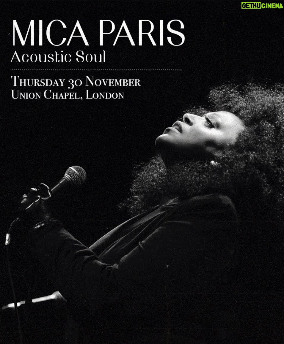 Mica Paris - 1.6K Likes - Can’t wait to be back at Union Chapel LATER this month, tickets are on sale now 💋