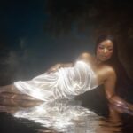Mica Burton Instagram - It’s wild what a photoshoot making you look like a goddess can do for your self confidence 🤍 I cannot thank @emackphoto, @esodette, and @dreronayne for making me truly feel like Venus herself Styling: @esodette Photography: @emackphoto Makeup: @dreronayne