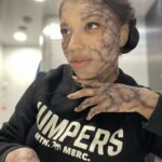 Mica Burton Instagram - ⚠️ PICARD SPOILER ALERT ⚠️ I just wanted to make an appreciation post for @hannyeisen and the Star Trek makeup team. This was my first time in full sfx in my professional career, and they all made the daily 3-4 hour process fly by! I also learned so much about adding depth to sfx makeup and felt so taken care of with hot towels and face masks after a long day in drying makeup. So here’s some snaps of my borgification! 💫📸