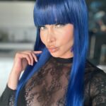 Micaela Schäfer Instagram - Blue Styling for 20 Jahre @bluemangroupberlin @bluemangroup 💙 💄 @chrisbaer.makeup