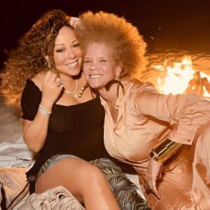 Michaela Angela Davis Instagram - The most glorious, joyous, flaming fabulous anniversary to my spectacular sister Mimi ⚡️she has brought me such happiness but beyond that she has taught me faith, real active on the ground faith. I have witnessed her face demons inside, outside, up & down and not only survive but arrive on the other side, stronger (and snatched) walking even closer with Thee. @mariahcarey is indeed a cause for celebration 🎉 🦋🎂 #327 #CelebrationofMimi