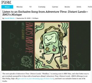 Michaela Dietz Instagram - OMG OF COURSE BMO HAS A MIXTAPE!! drops fri, 9/18! until then, feast on the @gilliganmoss mix of the “eternity with you” single ft. GUESS WHO?! —-> link in bio for @pastemagazine exclusive and to listen to the track! ⁣
⁣
mmkay. gtg. playing this on a loop until the next ep of #adventuretimedistantlands, “obsidian” airs on @hbomax. ah! COMING SOON!