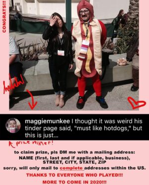 Michaela Dietz Instagram - #WEINNING!⁣
⁣
high fives to the favs and big dog prize winner! and A GIANT THANKS to everyone who played! lot of laughs in this round. thanks for humoring me through 2019. see you for the next caption contest in 2020! xx, m