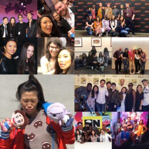 Michaela Dietz Instagram - there’s a korean proverb “like licking the outside of a watermelon...” these pics feature just 𝘴𝘰𝘮𝘦 of the #crewniverse, cast and team at @cartoonnetworkofficial who made SU such a relatable, dynamic and visually moving meeep morrrp. so while you tune into the finale today (7pm ET and 7pm PT) you can bawl your brains out BUT remember how much the show made you laugh and grow over the years, how it inspired you and connected you with others... also you can look at these pics and see the evolution of our hairstyles. I KNOW, RIOOGHT?! love to all and happy viewing today. i’ll be hopping onto twitter for CN’s #CNWatchParty at 3pm PT / 6pm ET and 6:45pm PT / 9:45pm ET! ⁣thanks for so many wonderful memories. i’ll always believe in steven!! xoxo #famethyst4life ⁣⁣
⁣
#stevenuniverse⁣⁣
#stevenuniversethemovie⁣⁣
#stevenuniversefuture⁣⁣
#fbf⁣ ⁣